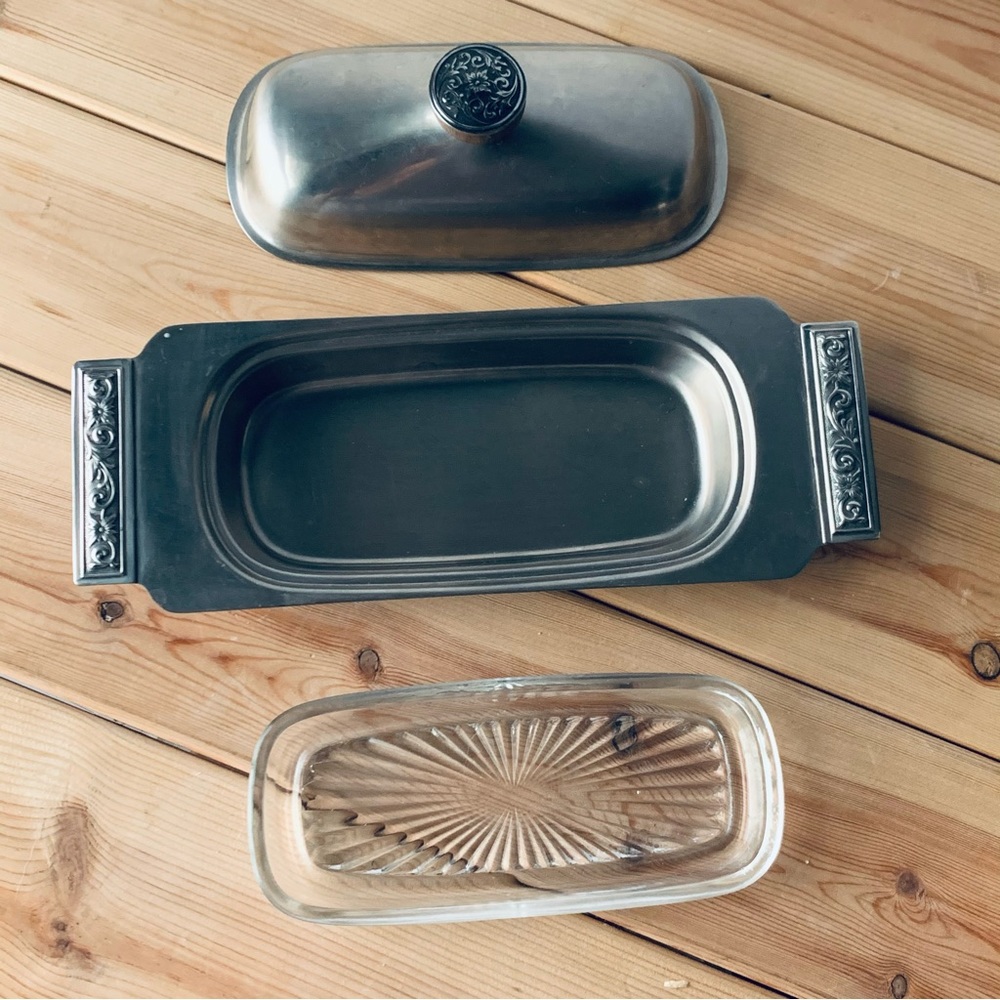 International Decorators Stainless Butter Dish - Picture 3 of 9